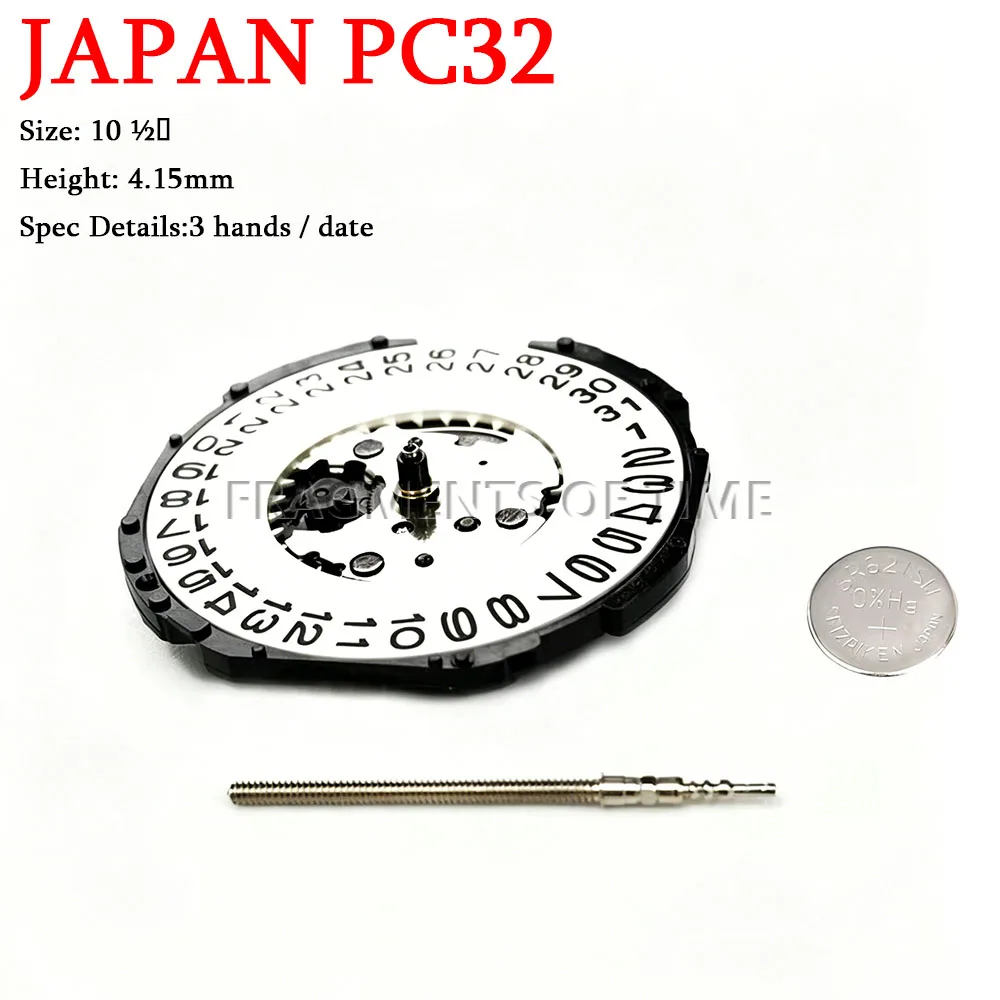High Quality PC32A-3 Watch Movement Daily Date Function Standard Size Quartz Movement For Watch Assembly