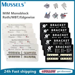 5Packs Dental Brackets Orthodontic Brace Metal Mini Roth/MBT/Edgewise 022 018 Slot Hook 3 4 5 Dentist Bracket MIM Monoblock Tool