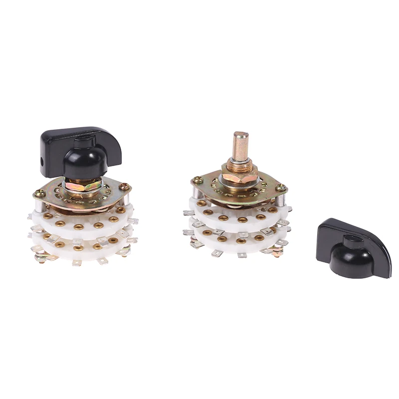 1Set KCZ 2 Pole 6/7/8/9/10/11 4 Pole 3/5 Position With Channel Rotary Switch Selector With Cap Rotary Switch Selector