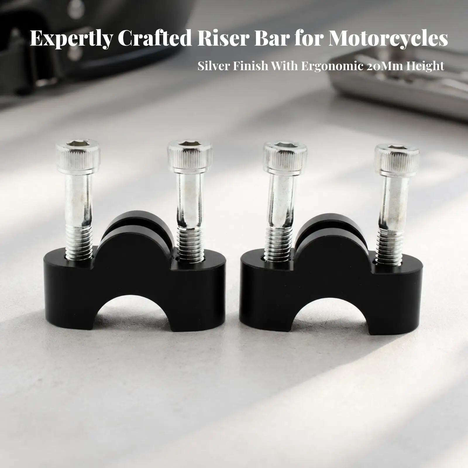 Aluminum Alloy Handlebar Riser 20mm Motorcycle Handlebar Clamp Kit for RS 1100EX MSX125 Monkey 125 Bike