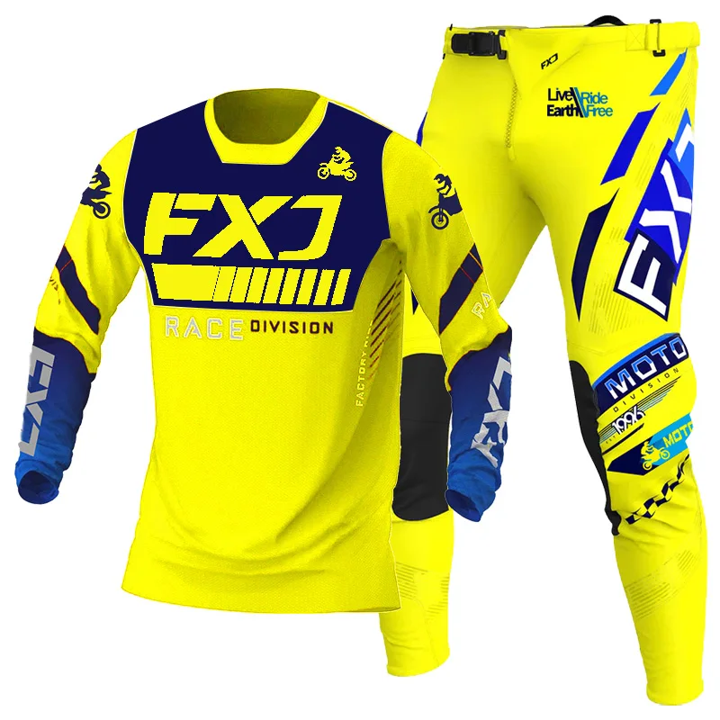Camisa de motocross calça kits enduro cross racing terno racer gear conjunto fora de estrada mx mtb moto kits masculinos femininos