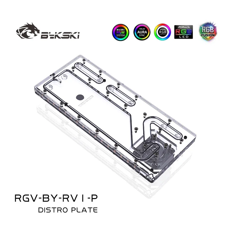 Bykski RGV-BY-RV1-P, Distro Plaat Voor B-RV1-X Case, Mod Pc Waterkoeling Waterweg Board Loop Kit