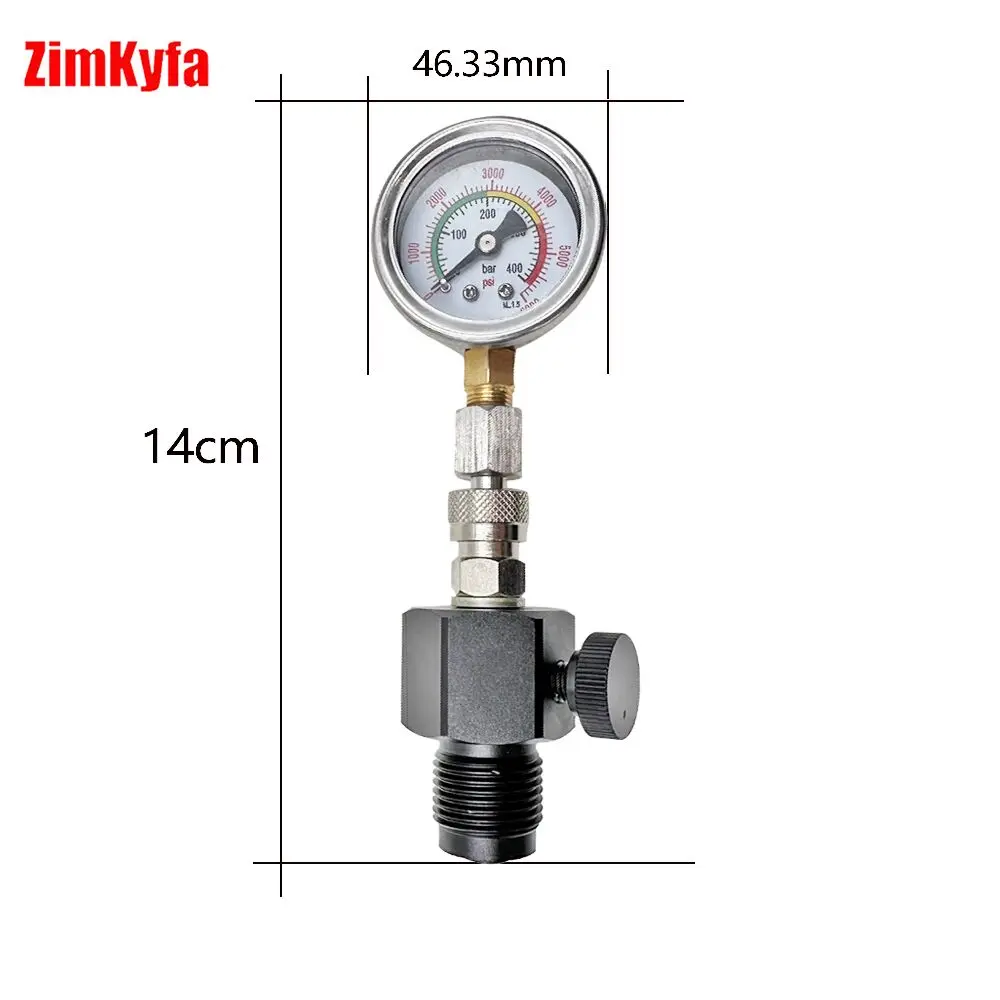 Best Scuba Cylinder Pressure Test Checker with Accurate  Easy to Read 400Bar/6000Psi Pressure Gauge