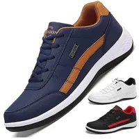 Leather Men Shoes Sneakers Trend Casual Shoe Italian Breathable Leisure Male Sneakers Non-slip Footwear Men Vulcanized Shoes