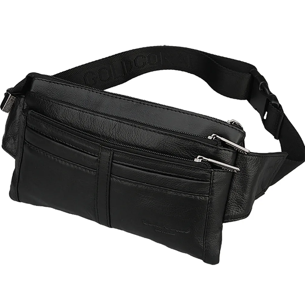 Pacote de Peito Mensageiro de Ombro Único para Homens, 100% Couro Genuíno, Sacos Crossbody, Cinto de Motocicleta Rider, Marca Famosa