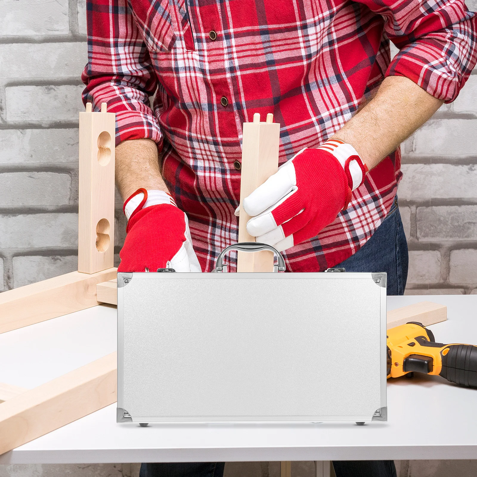 Aluminum Alloy Tool Box Lightweight Portable Medicine Container for Garage Kindergarten Travel Use Tools Box Aluminum Case