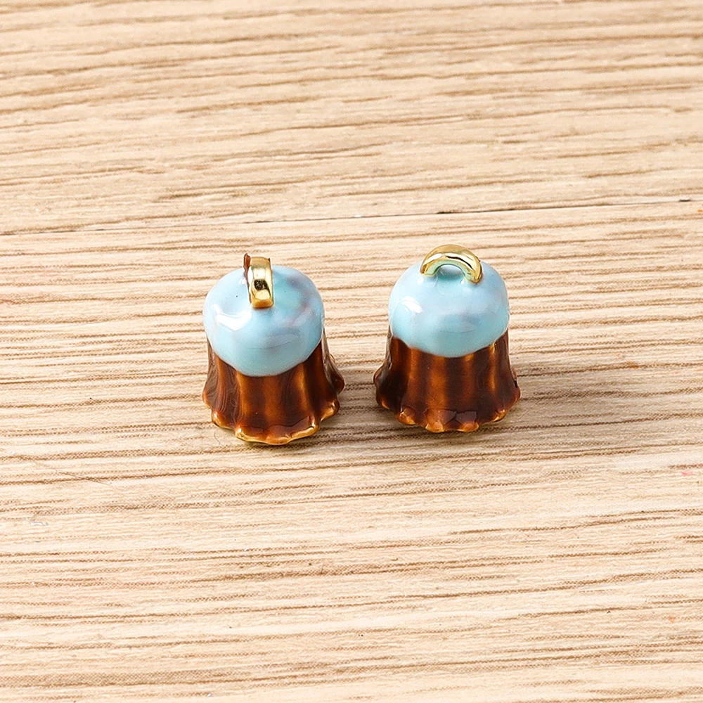 Tusember 5 Stück Niedliche Teekanne Kaffeebohnen Donuts Charms Kaffeetasse Kuchen Anhänger Perlen Passend für Original-Armbänder Damenschmuck Geschenk – Detail 5