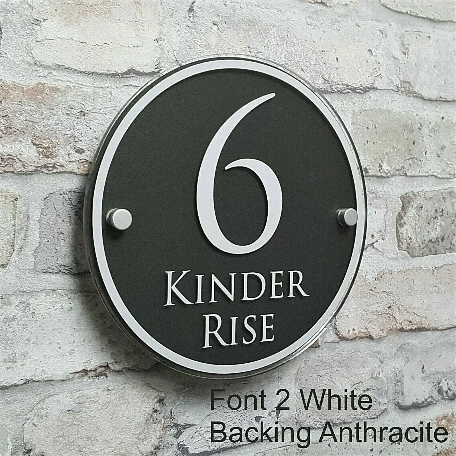 Customized Acrylic Round House Signs Address Plaques & Door Numbers Letters Contemporary Home Decor