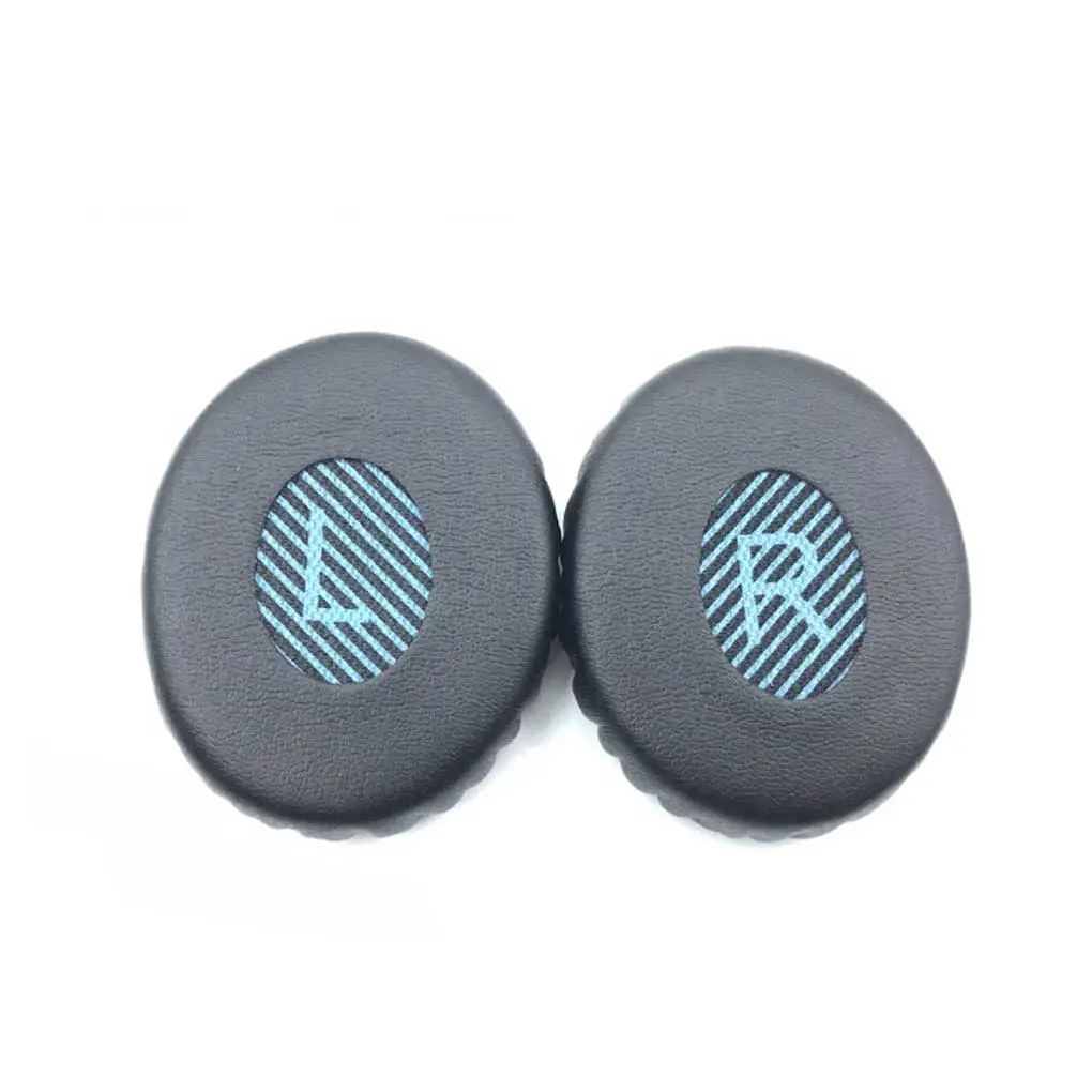ヘッドフォン用イヤーマフ、ブラックイヤーパッド、ヘッドセットスペアパーツ、1ペア