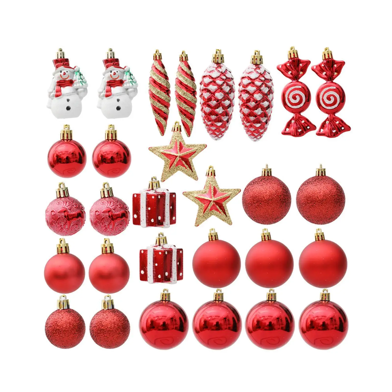 29Pcs Christmas Hanging Ornaments Christmas Tree Hanging Pendants, Shatterproof, Christmas Tree Hanging Decorations