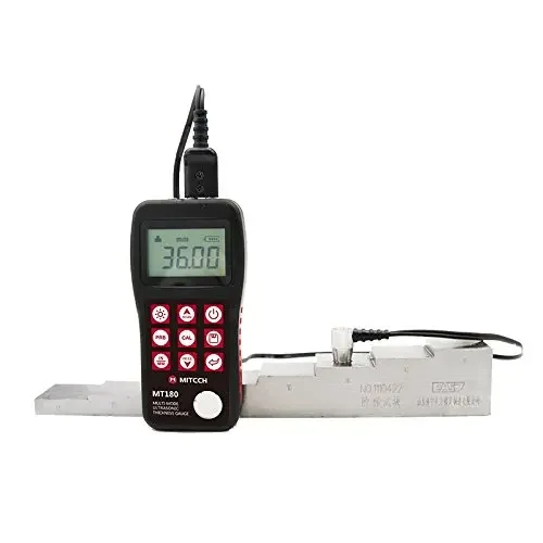 MT180 Through Coating Pe Ee Two Modes Ultrasonic Thickness Gauge Meter For Metals Plastic Ceramics Thickness Meter Tester