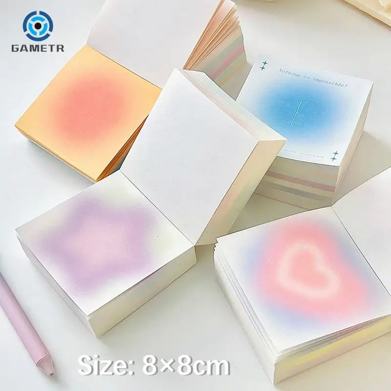 400Sheets/pack Gradient Memo Pad Large Capacity Message Notes Decorative Kawaii DIY Journal Scrapbooking Decoration