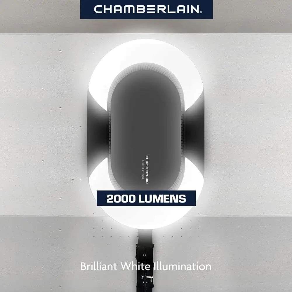 Smart Advanced Corner LED Lighting-myQ Smartphone Controlled-Ultra Quiet, Strong Belt Drive & MAX Lifting Power