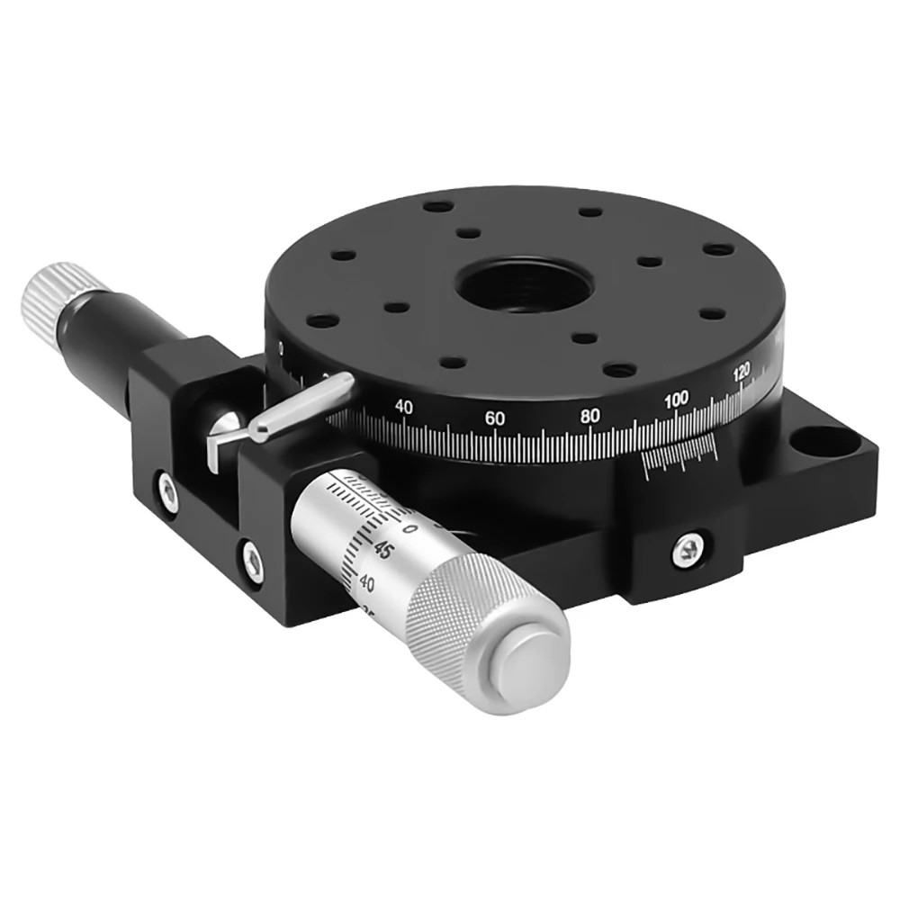 R Axis 90mm RSP90-L RSP90-R 360 Degree High Precision Rotating Sliding table Manual Angle Adjustment Platform Optical Micrometer