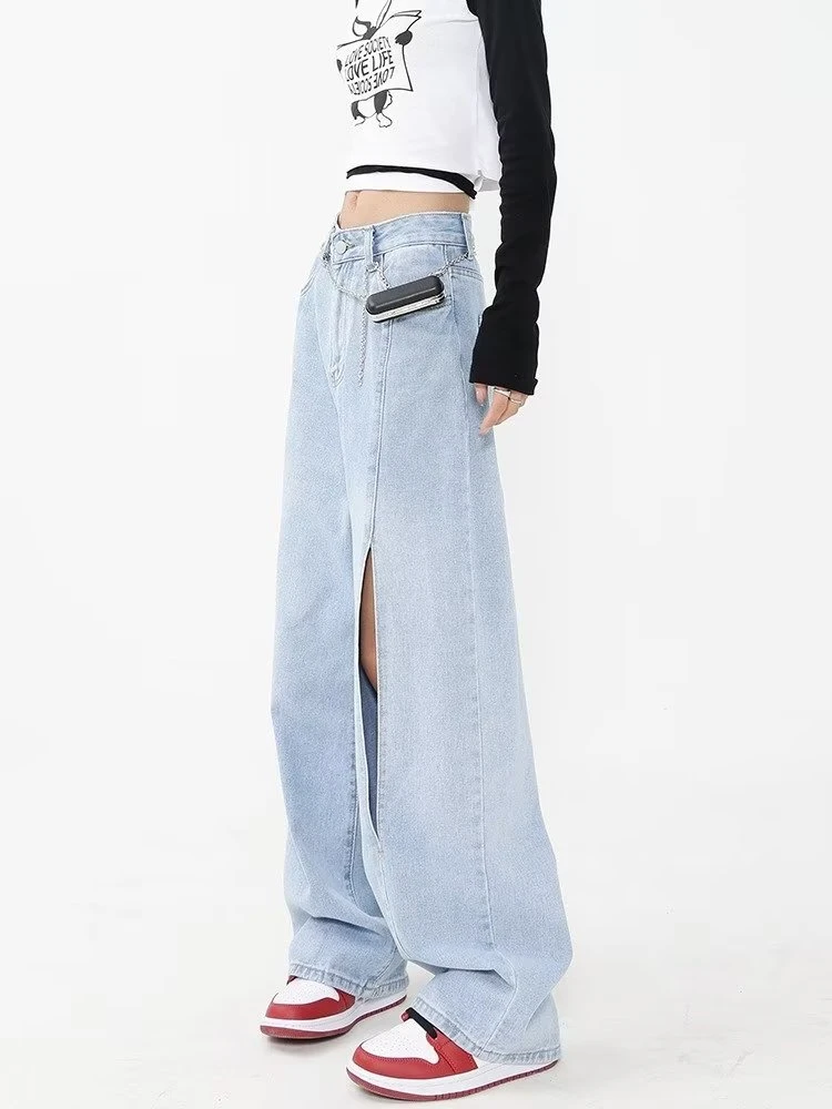 

Джинсы женские весенние повседневные модные универсальные корейский стиль Harajuku винтажные потертые джинсовые брюки с дырками High Street свободные студенческие брюки