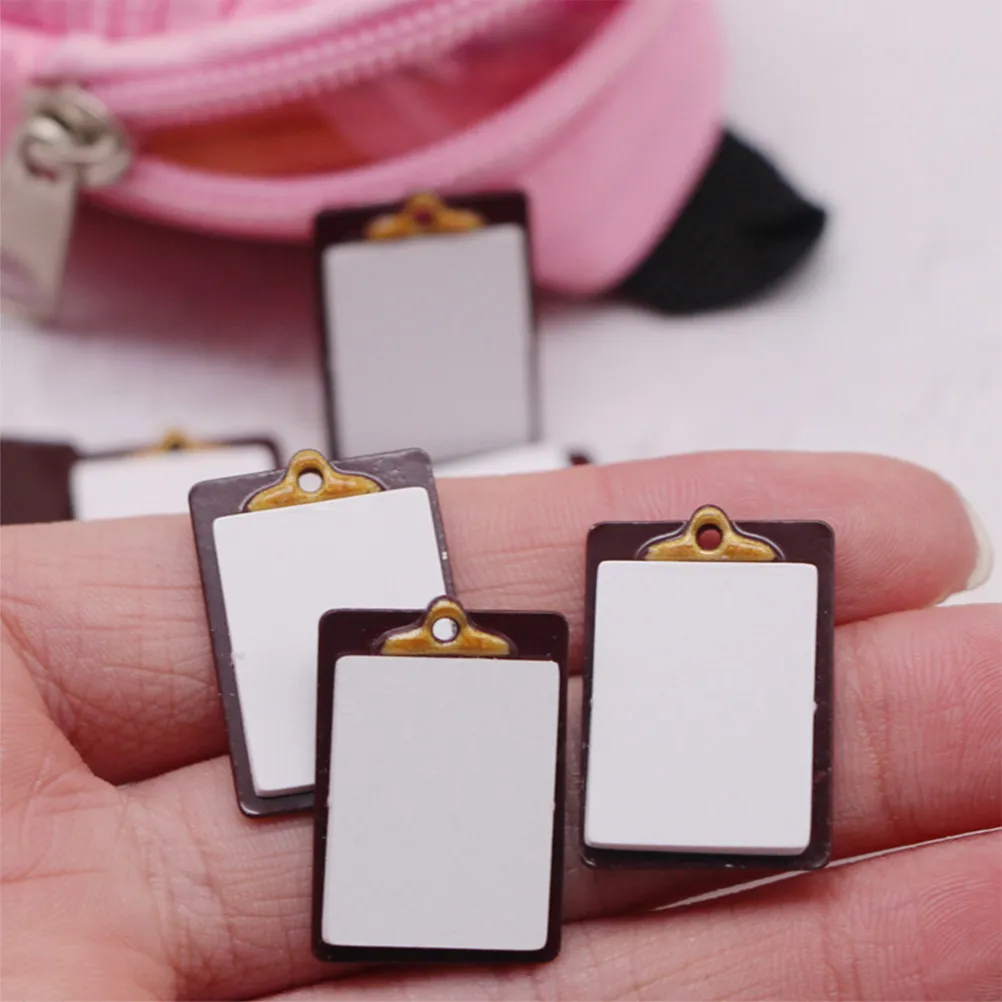 

6Pcs Mini Writing Board Mini House Decorative Prop Portable Lightweight Simulation Clipboard Kids DIY Supply Micro Landscape