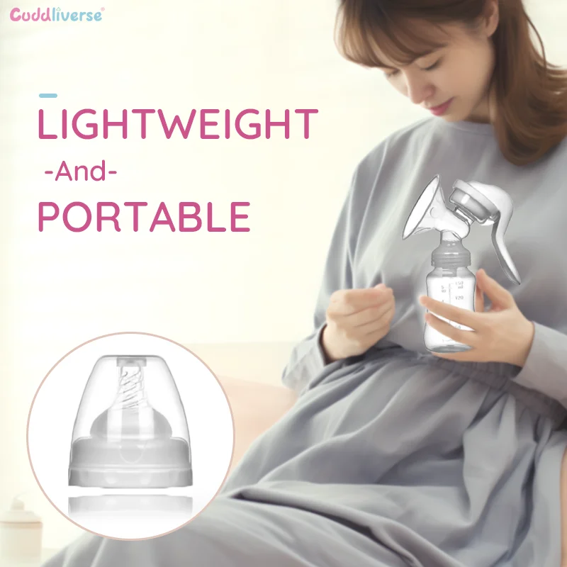 Manual breast pump, imitation breastmilk design nipple, a bottle of dual-use, directly after sucking milk storage pollution-free