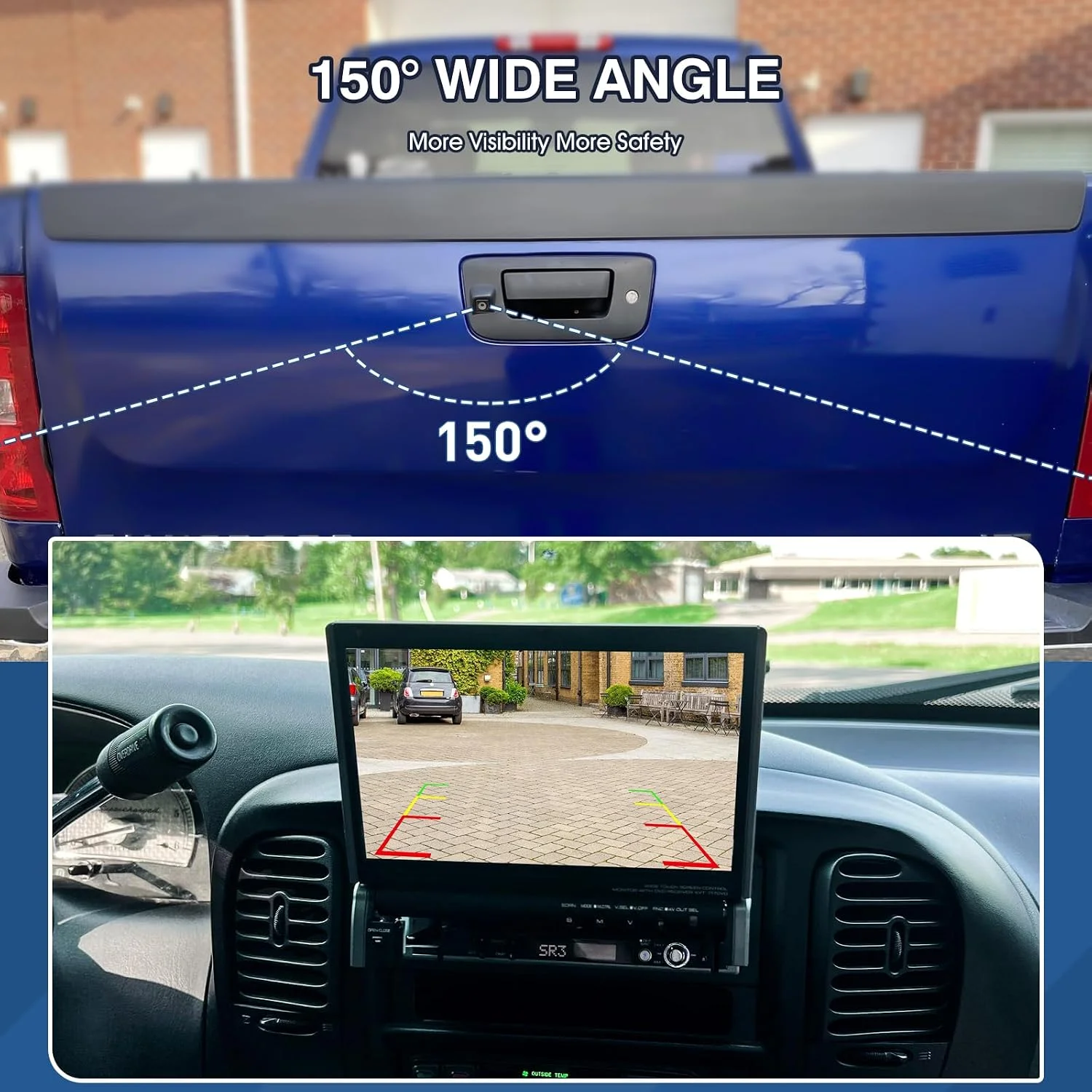 22755304 Tailgate Handle Backup Camera Fit for Chevy Silverado 1500 2500 HD 2007-2013 GMC Sierra 1500 2500 HD 2007-2013