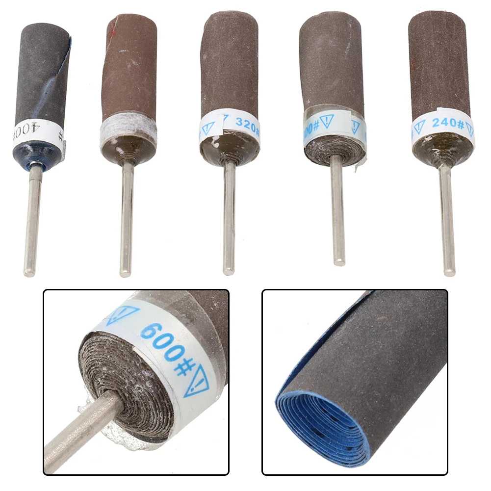 Imagem -03 - Lixa Banda Tambor Abrasivo Escultura Rebolo Cabeça Lixa Vara 180600 Grão 2.35 mm Haste para Ferramenta Rotativa Moedor Peças