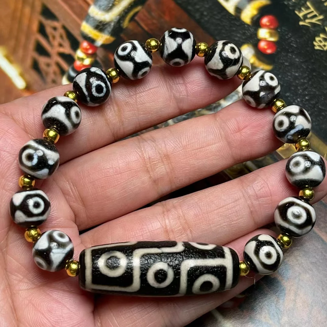 

Волшебный 9-глазый талисман, домашний орнамент, браслет с 3 глазами, амулет, тибетские браслеты из бисера Дзи, благословный талисман