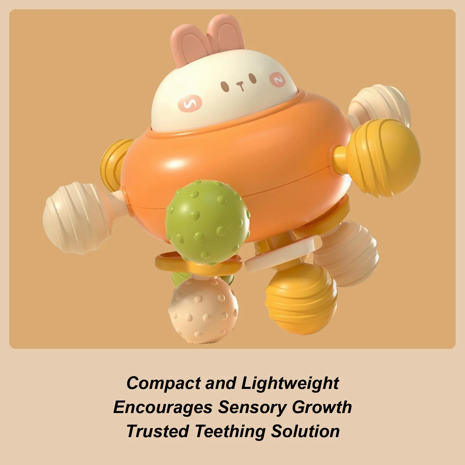 

Silicone Teethers for Babies Chew Toys Babies Soothing Teether Fine Motor Skill Development Portable Preschool Educational Tool