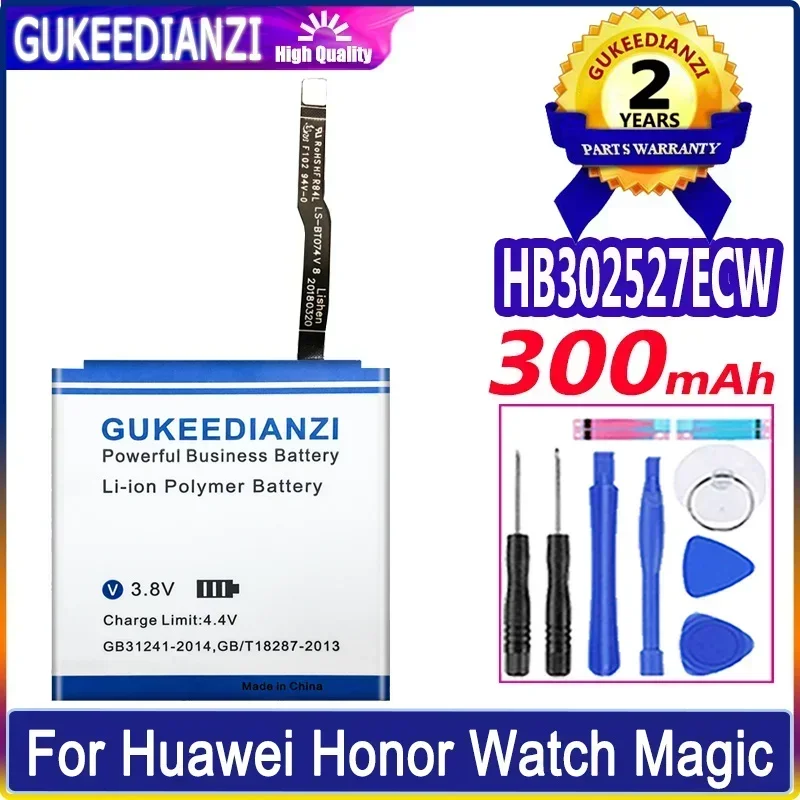 High Capacity GUKEEDIANZI Battery HB302527ECW 300mAh For Huawei Honor Watch Magic GT  Replacement Batteries