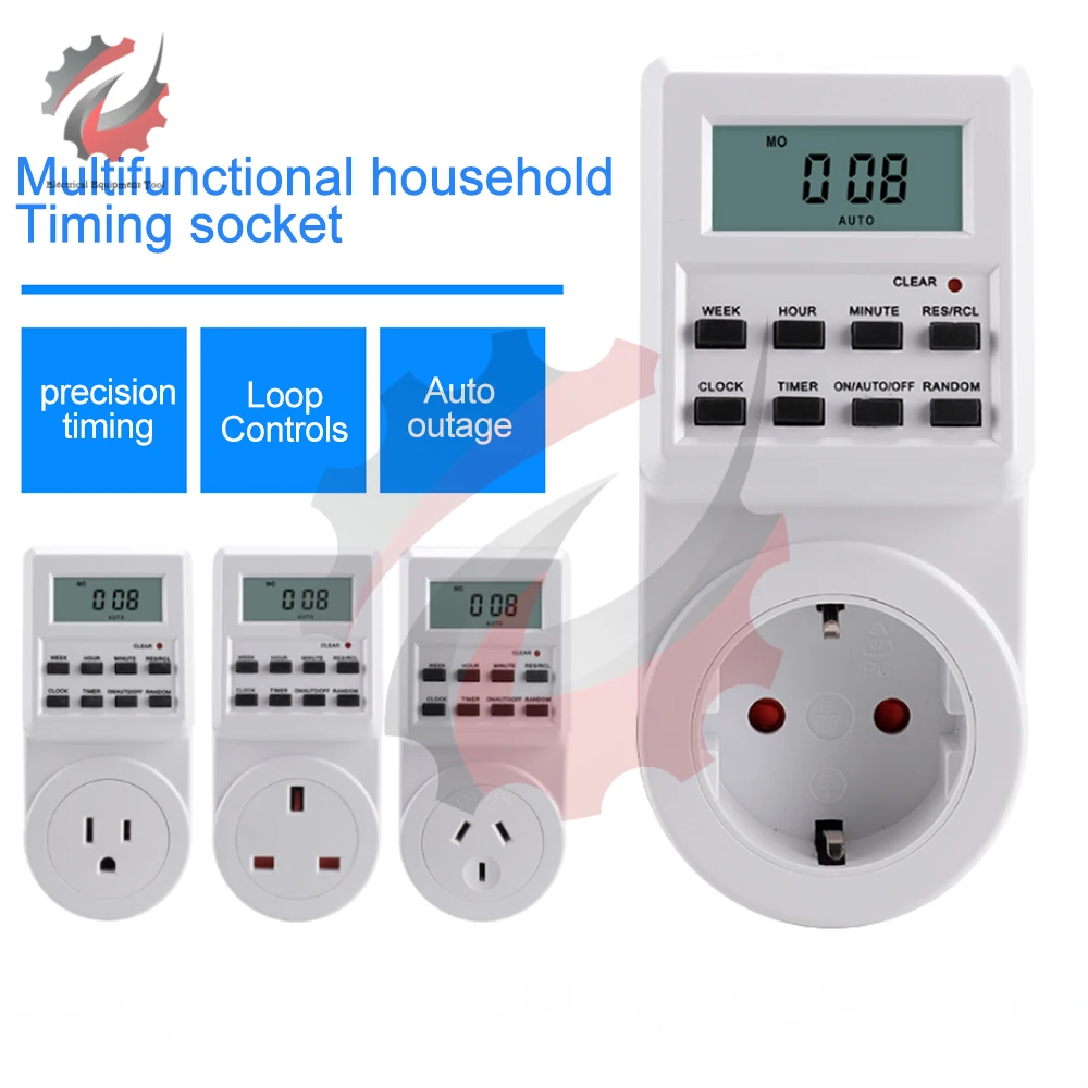 Outlet Timer 24 Hours Programmable and Plug in Timer for Electrical Outlets Indoor Digital Timer for Aquarium Light and Lamp