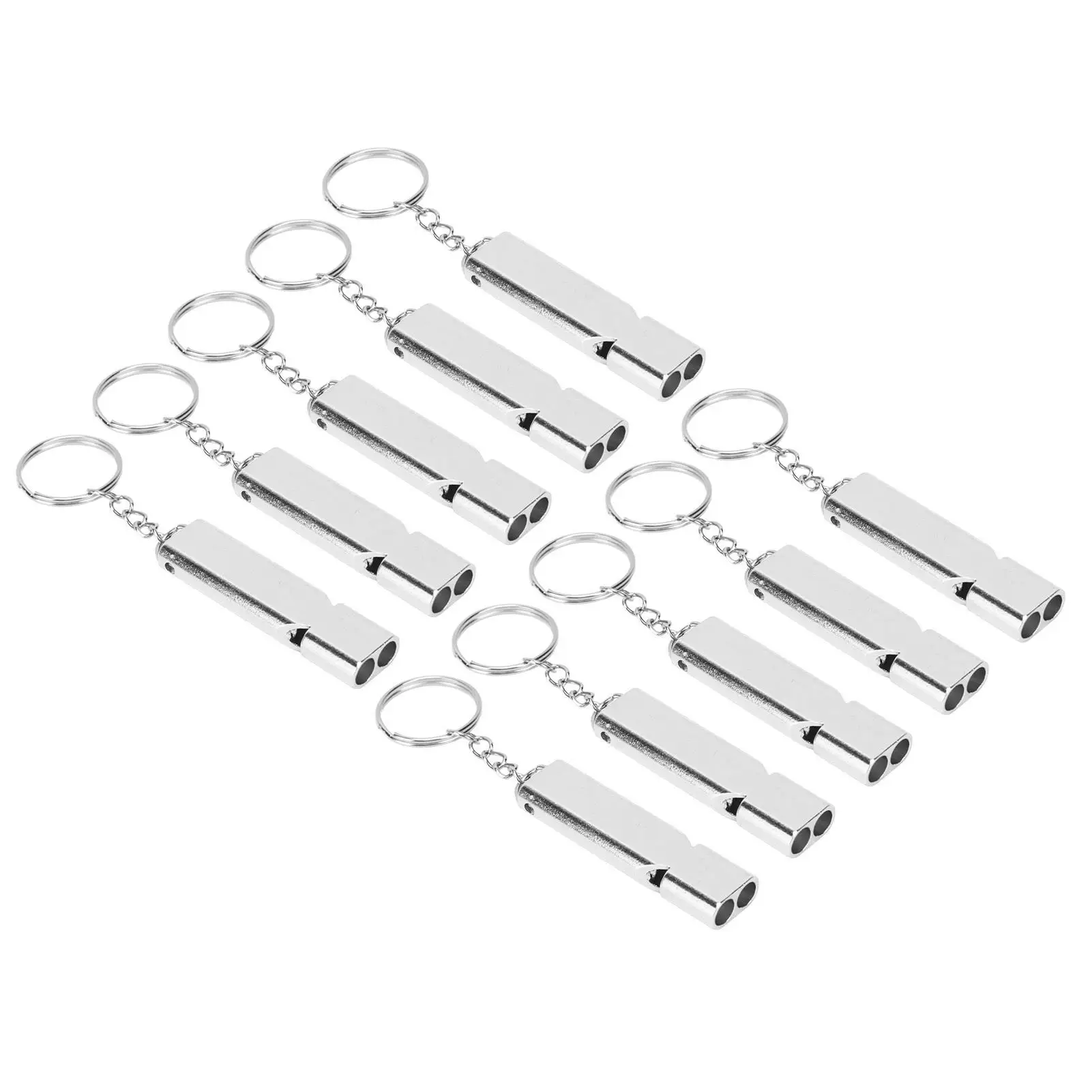 Portable Aluminum Alloy Emergency Whistle Keychain for camping for fishing 