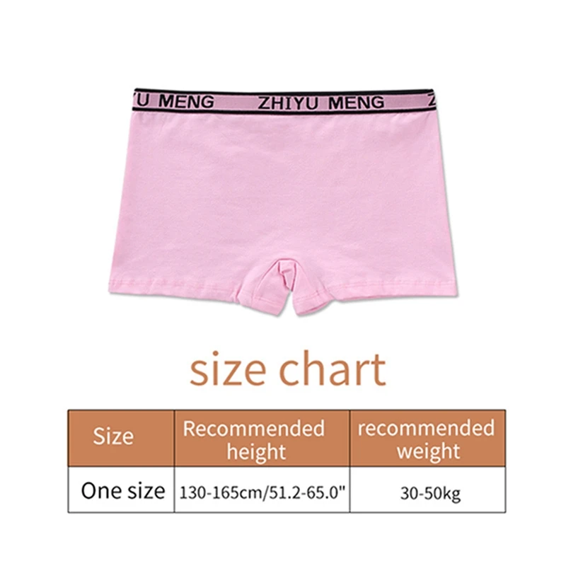 1/4PC Girls Boxershorts Cotton Panties for Kids Breathable Teenage Girl Boxers Mid Waist Teen Underpants Children Shorts