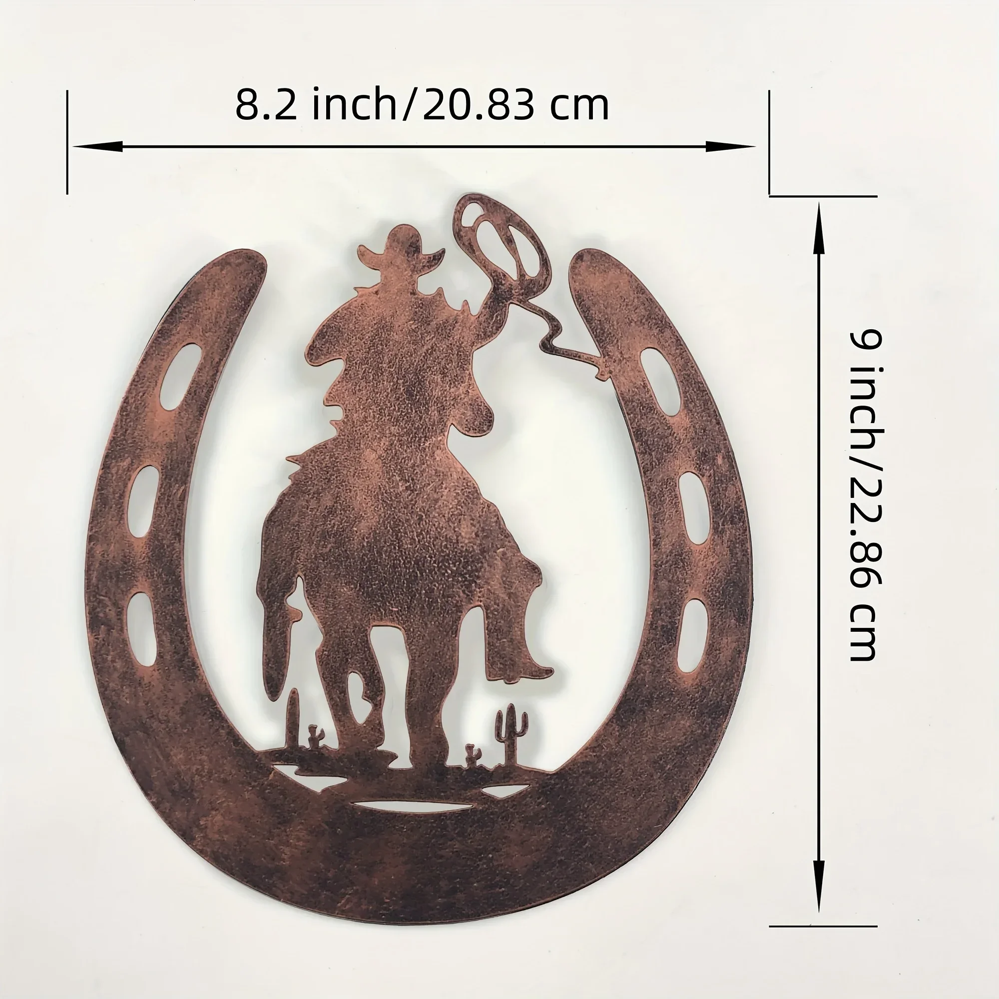 

CIFBUY Deco Horseshoe Metal home Decoration With Cowboy Western Rustic Style Horseshoe Decoration Hanging for Bedroom Living Roo