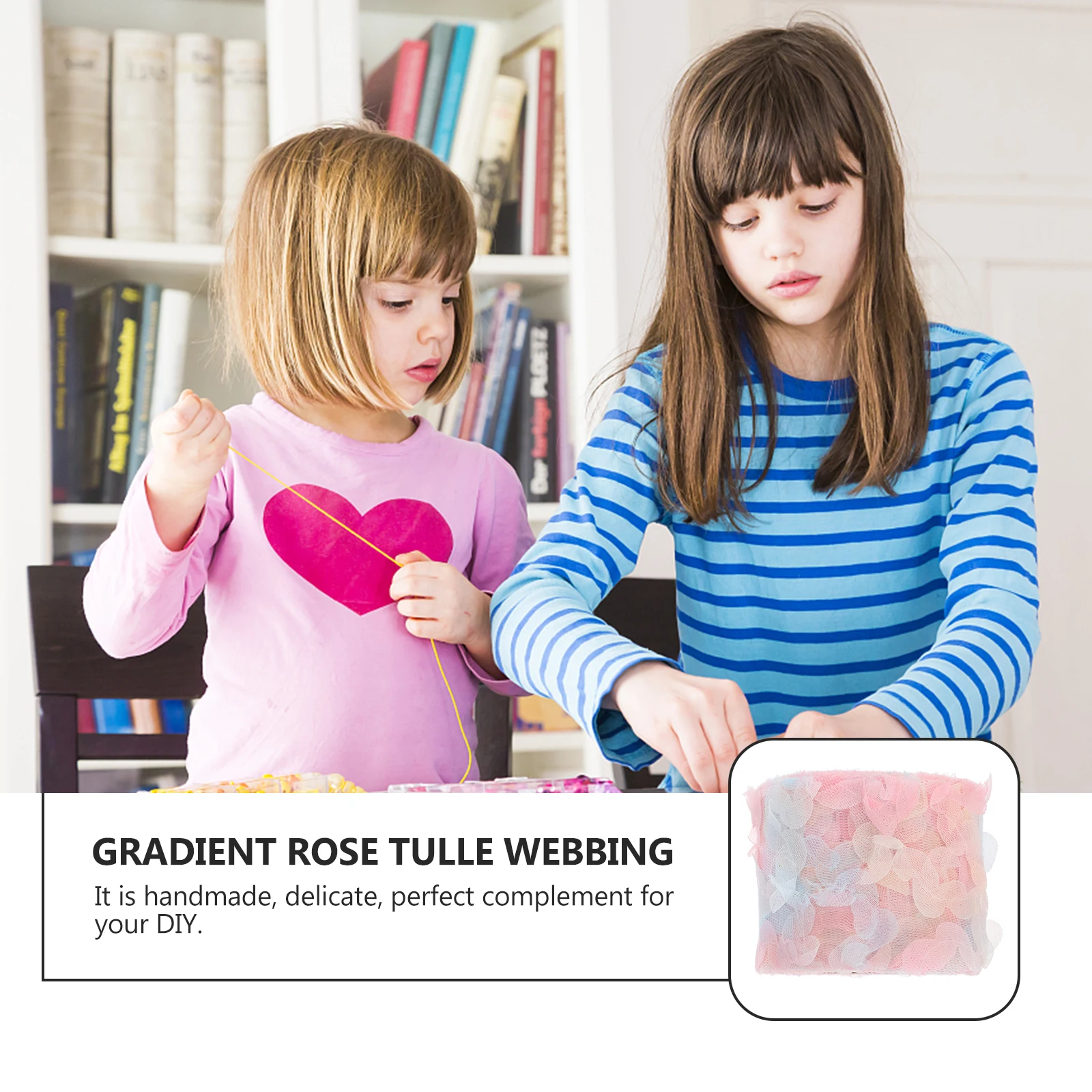 

Fabric Rose Tulle Weaving Belt Premium Polyester Lightweight Handmade Bouquet for DIY Crafts Hairpin Making Material Floral