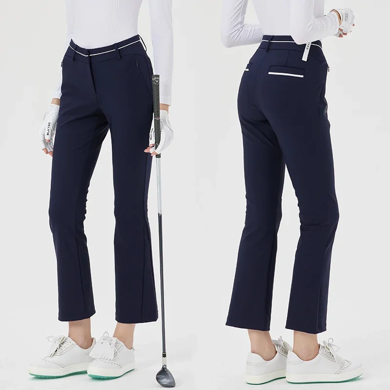 BG New Golf Pants Women Slim Sports Straight Leg Long Pants Female Quick-dry Comfortable High Waist Golf Trousers