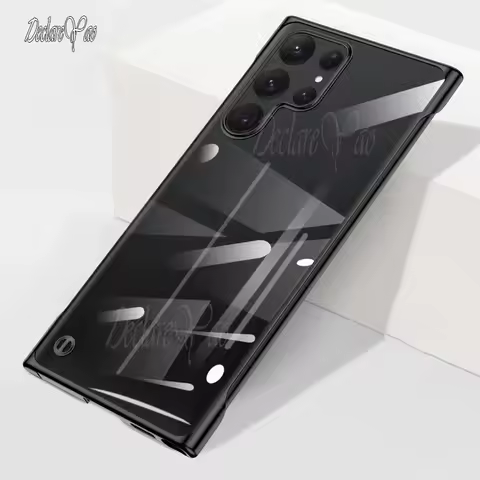 DECLAREYAO Original Light PC Plating Frameless Hard Coque For Samsung Galaxy S25 Ultra S24 Plus S23 FE S22 S21 S9 S10 Case Cover
