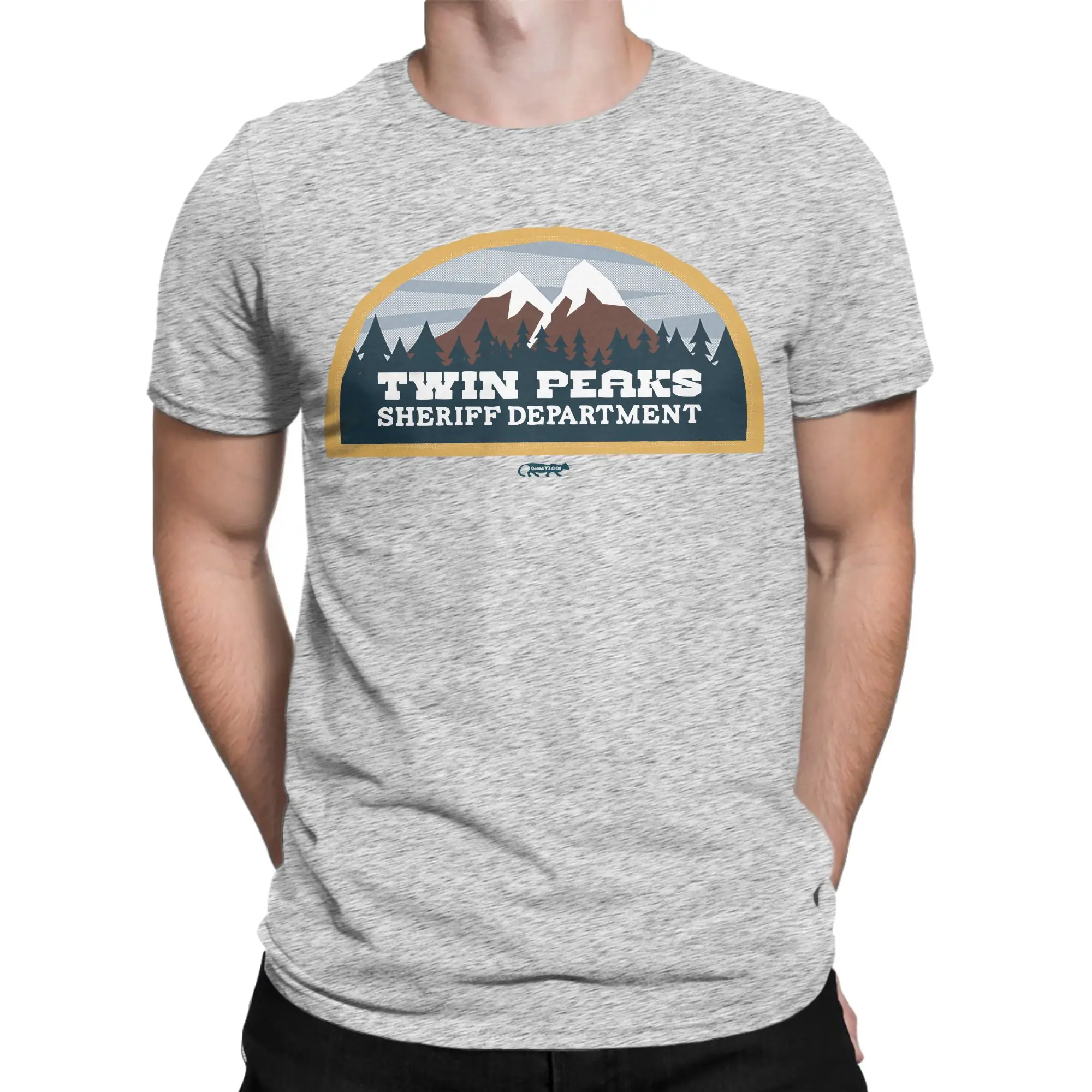 Hillbilly CMK124 Twin Peaks Sheriff Department T Shirt  100% Cotton Clothing Vintage Short Sleeve Round Collar Tee Shirt