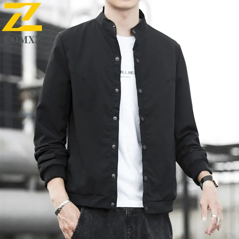 

COMXZ 2025 Men Jacket Trendy Casual Versatile Lightweight Windproof Comfortable Business Travel Coat High Fashion New Outerwear