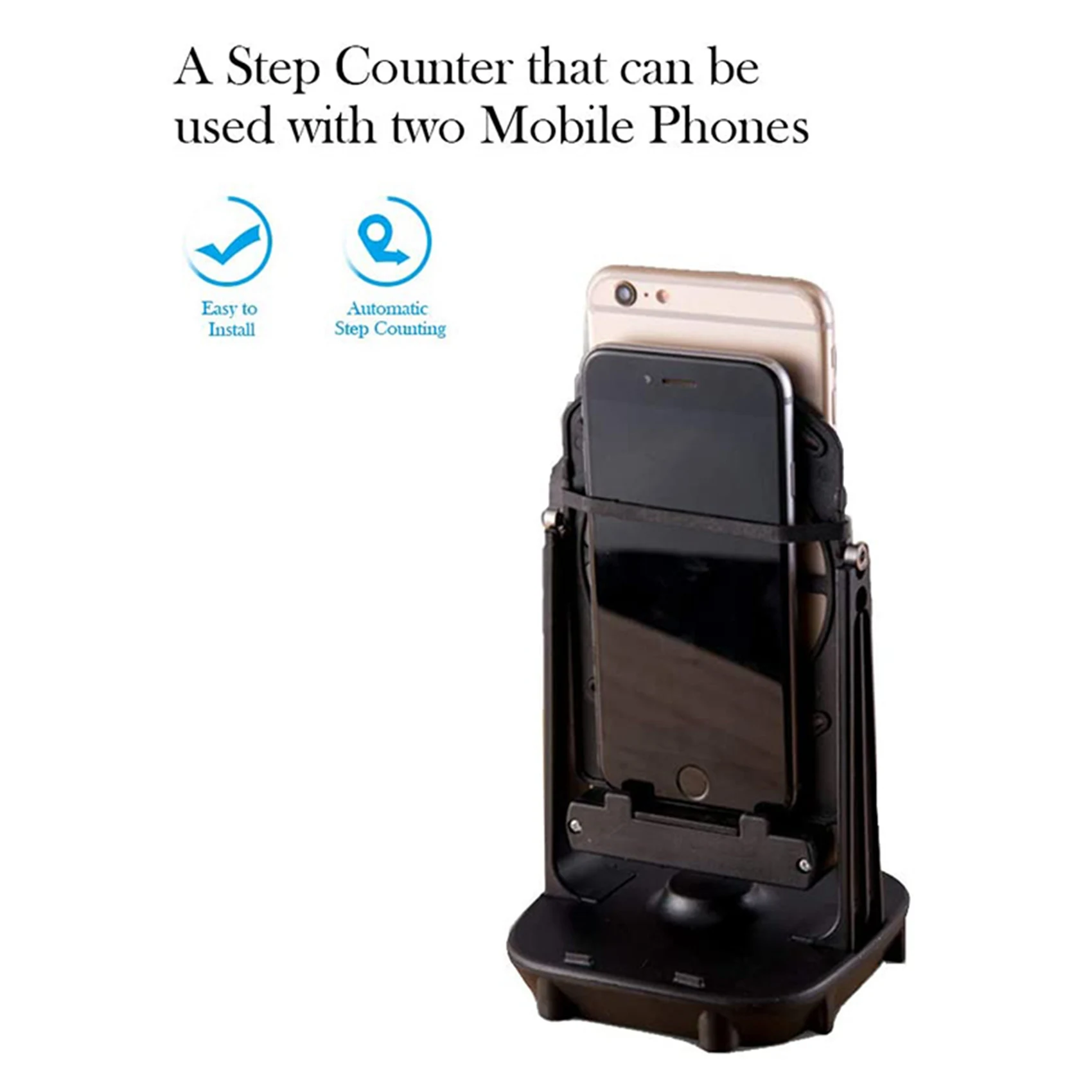 YWDZ-2X Phone Swing For Pet Elfs GO Cellphone Pedometer Steps Counter Support 2 Phones Quick Steps Super Mute Counter