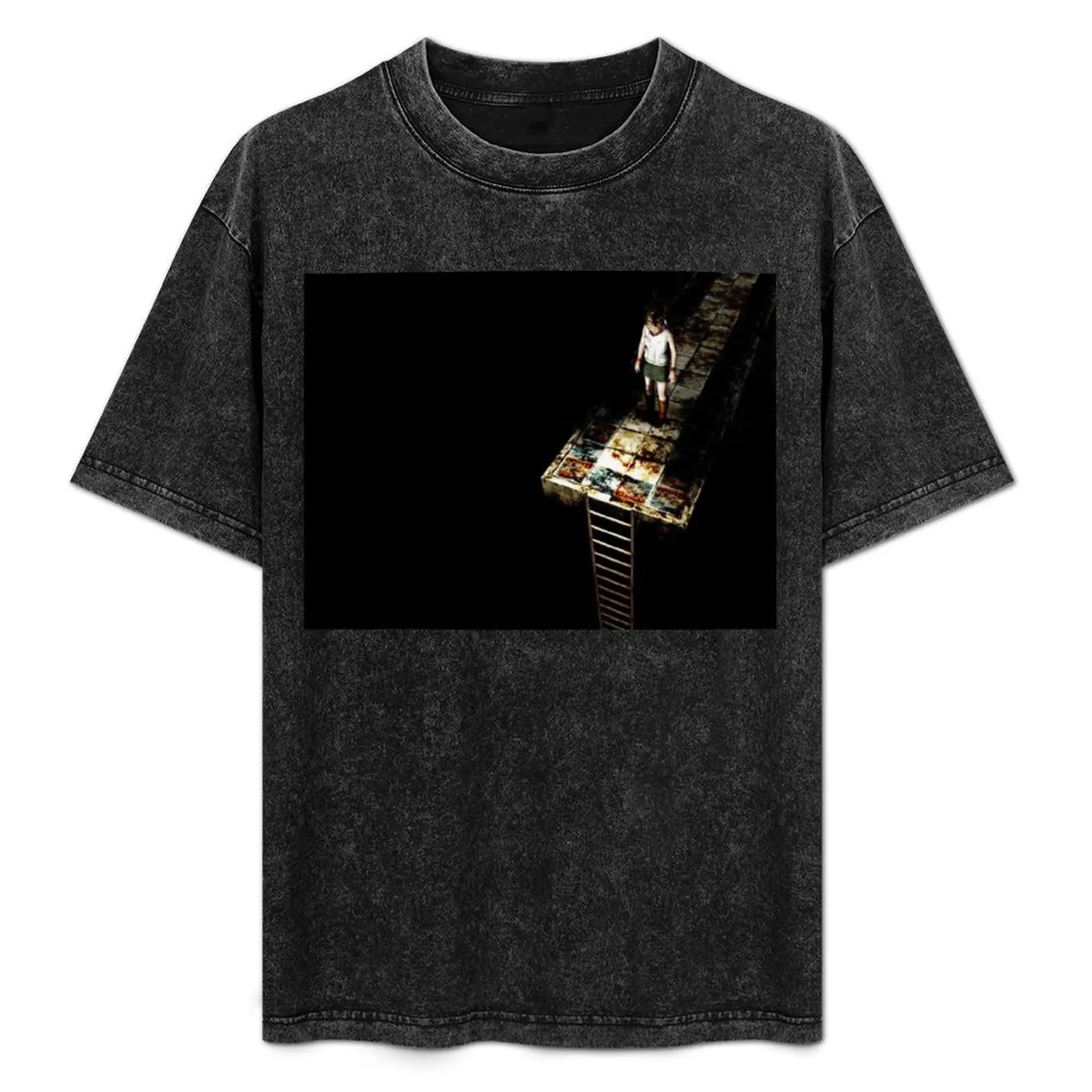 

Silent Hill 3 Cheryl (Heather) Mason's ladder to hell T-Shirt Sports Casual Short Sleeve Cotton Tee