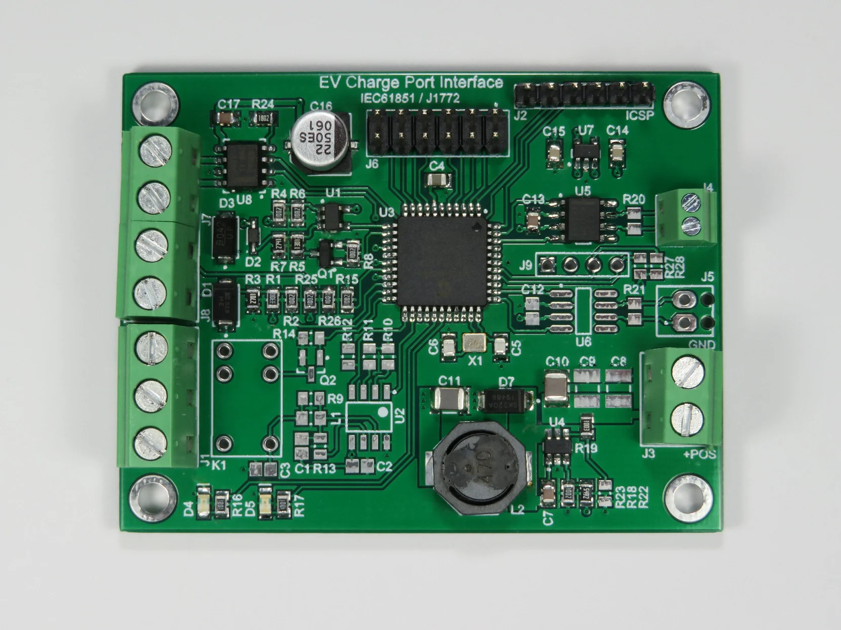 European Regulation EVSE&EVCC Controller IEC61851/J1772 Protocol Development Test Board