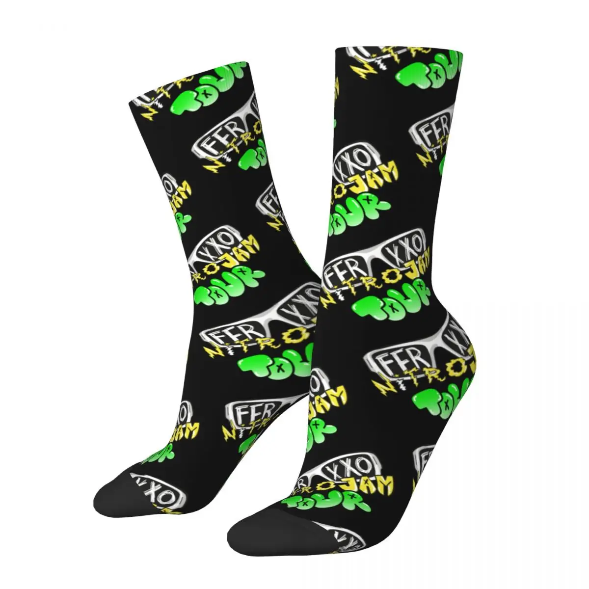 

Women Forxxo Feid Tour Socks Comfortable Fashion Fashion Logo Socks Novelty Accessories Middle TubeCrew Socks Wonderful Gifts