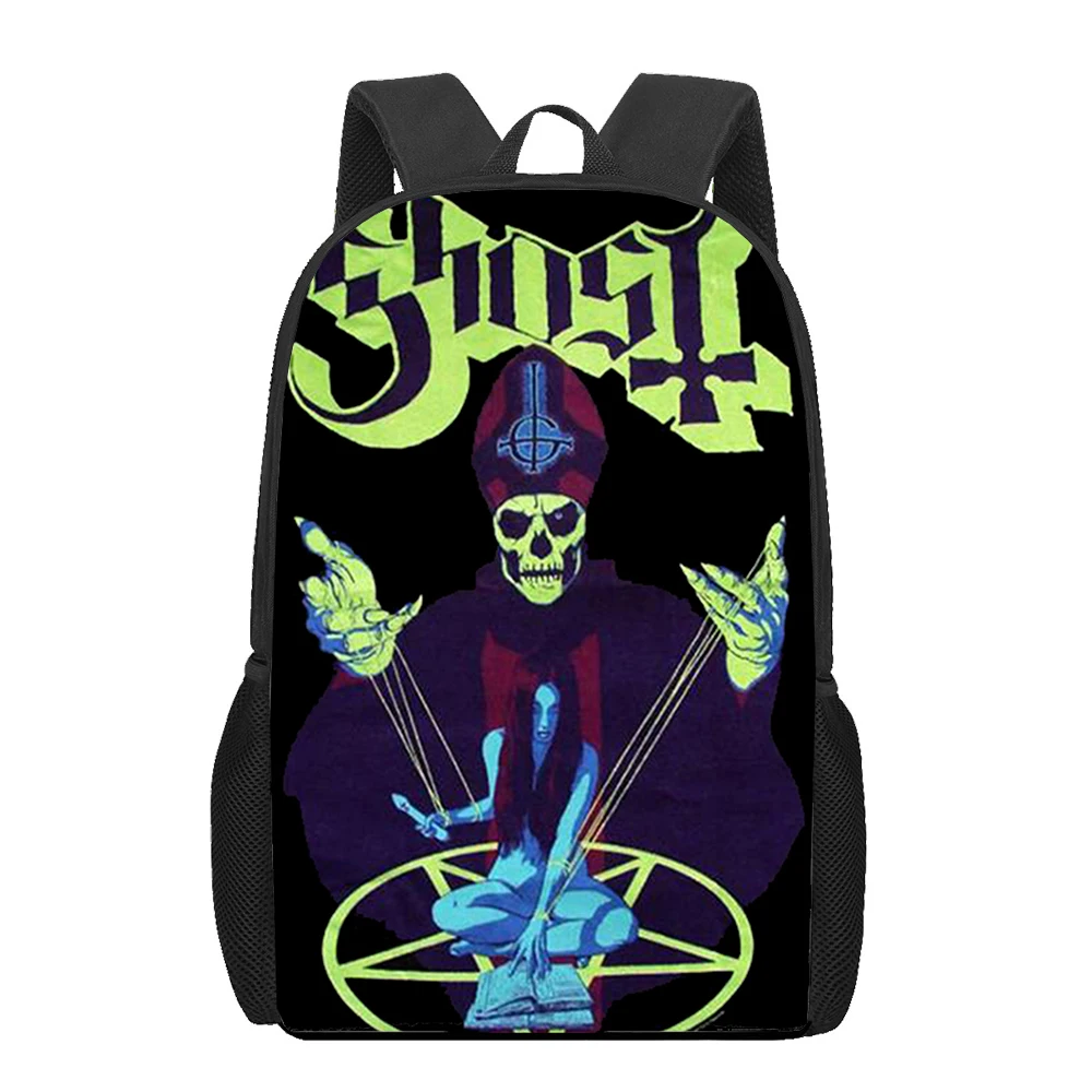 Ghost band adolescente sacos de escola impressão 3d crianças sacos de livro meninas meninos mochila estudante portátil mochila viagem casual bagpack