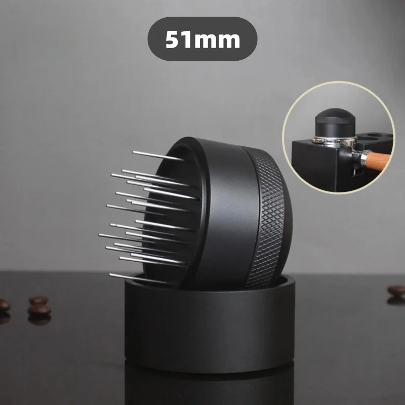 Premium Espresso Stirrer WDT, Espresso Distribution 51/53/58mm Portafilter Coffee Powder Stirring to Eliminat