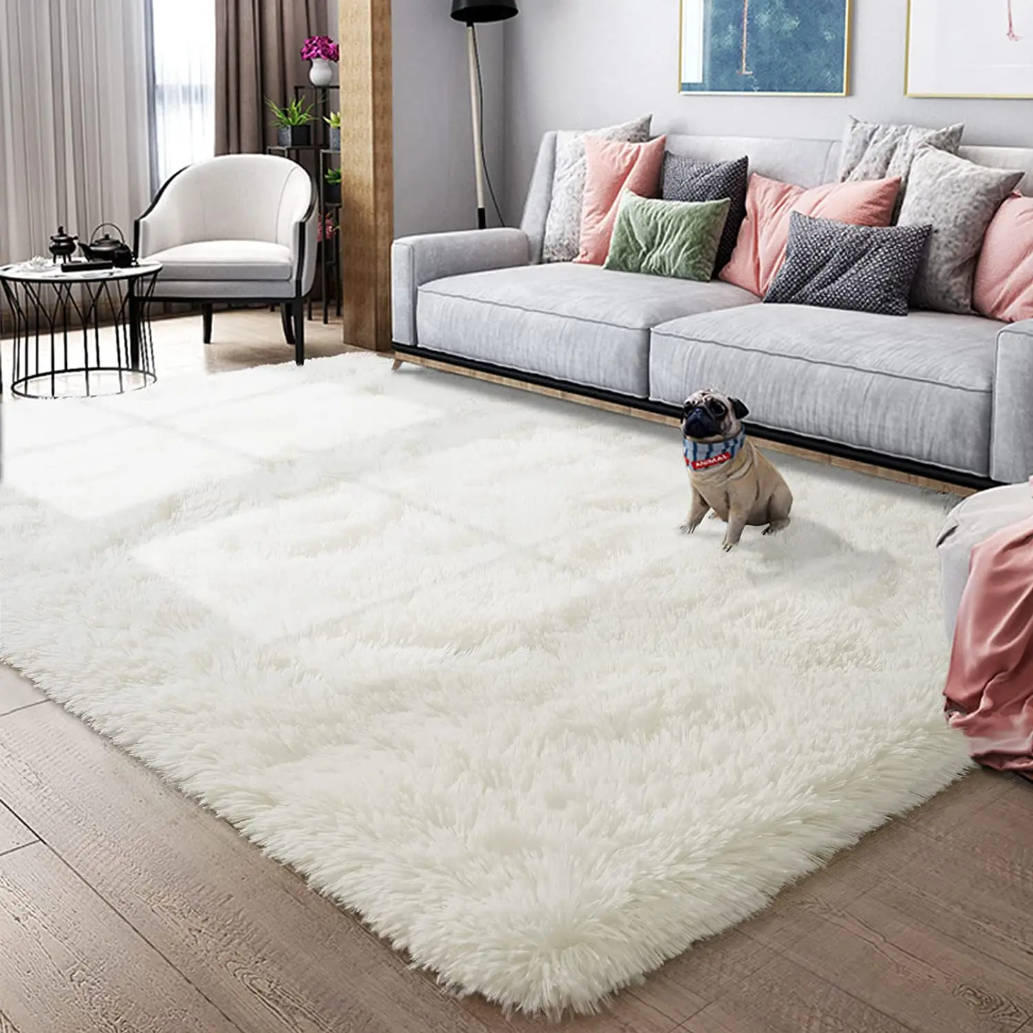 

LOCHAS Plush Carpet for decoration home Large size Rug Fluffy carpets for living room decor hairy rugs for Bedroom room mats