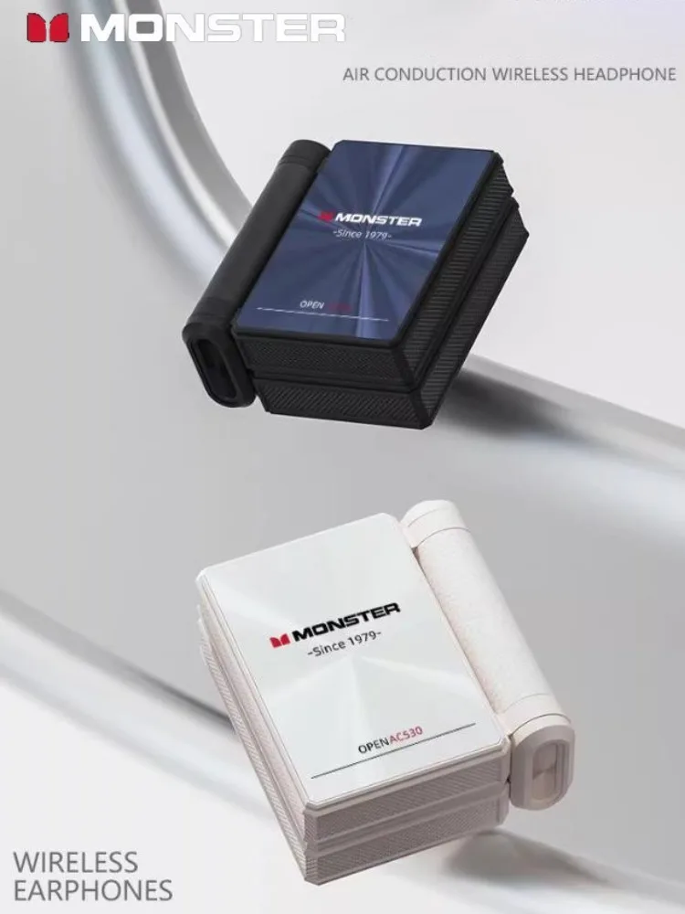 Auriculares Inalámbricos Bluetooth MONSTER AC530, de Aleación de Titanio, Conducción Ósea, Diseño de Gancho para la Oreja, No Intraaurales, Plegables, Deportivos