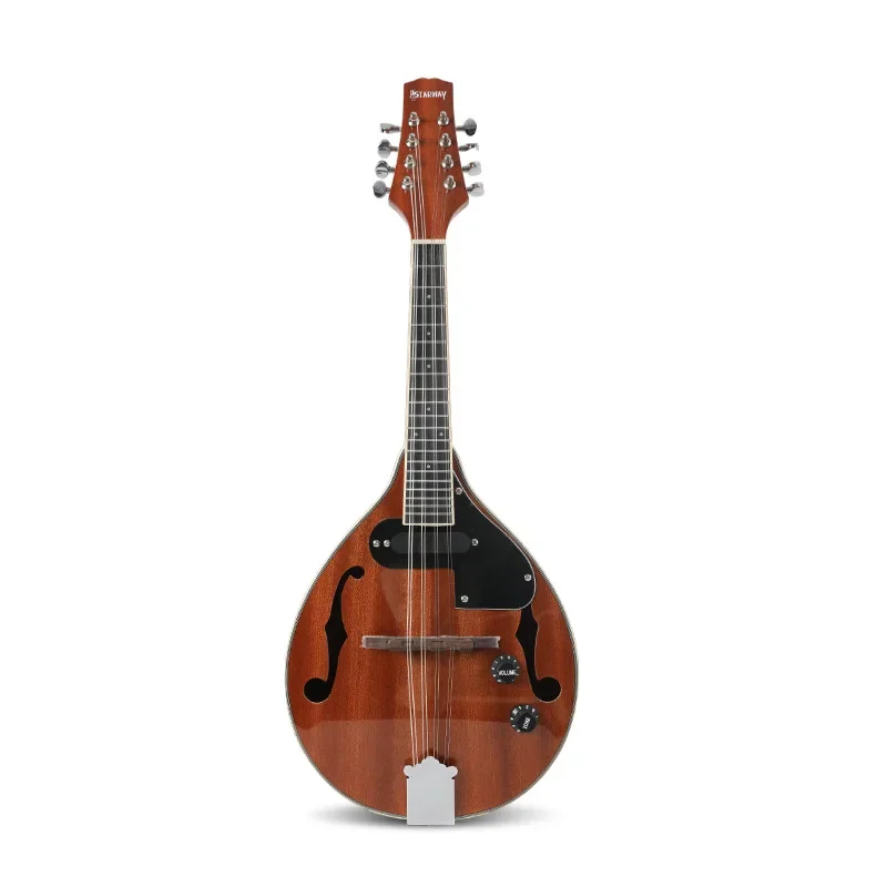 

Tibetan musical instrument natural spruce wood electric mandolin western musical instrument EQ mandolin eight strings