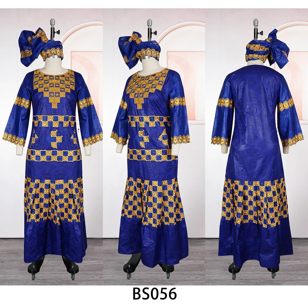

Fashion African Dresses for Women Traditional Dashiki Embroidery Hijab Boubou Turkey Wedding Party Gown Muslim Kaftan Maxi Dress