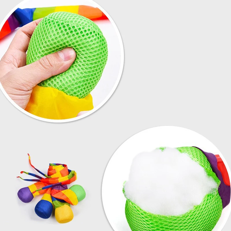 Catch Tail Foam Balls Rainbow Soft Play Balls sicuro per uso esterno e interno Rainbow Comet Toys For Kids Catch Tail Balls Soft