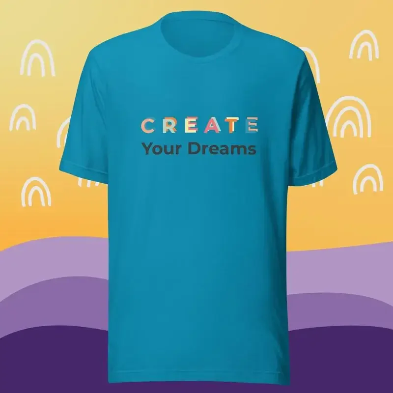 مطاردة أحلامك تي شيرت الخالق الملهم الحالم تي شيرت اقتباس إيجابي تحفيزي
