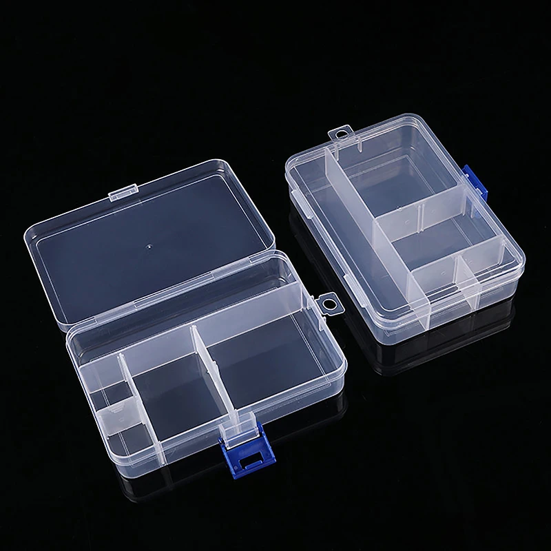 Transparent Plastic Storage Jewelry Box Compartment Adjustable Container For Beads Earring Ring Necklace Box For Jewelry Box