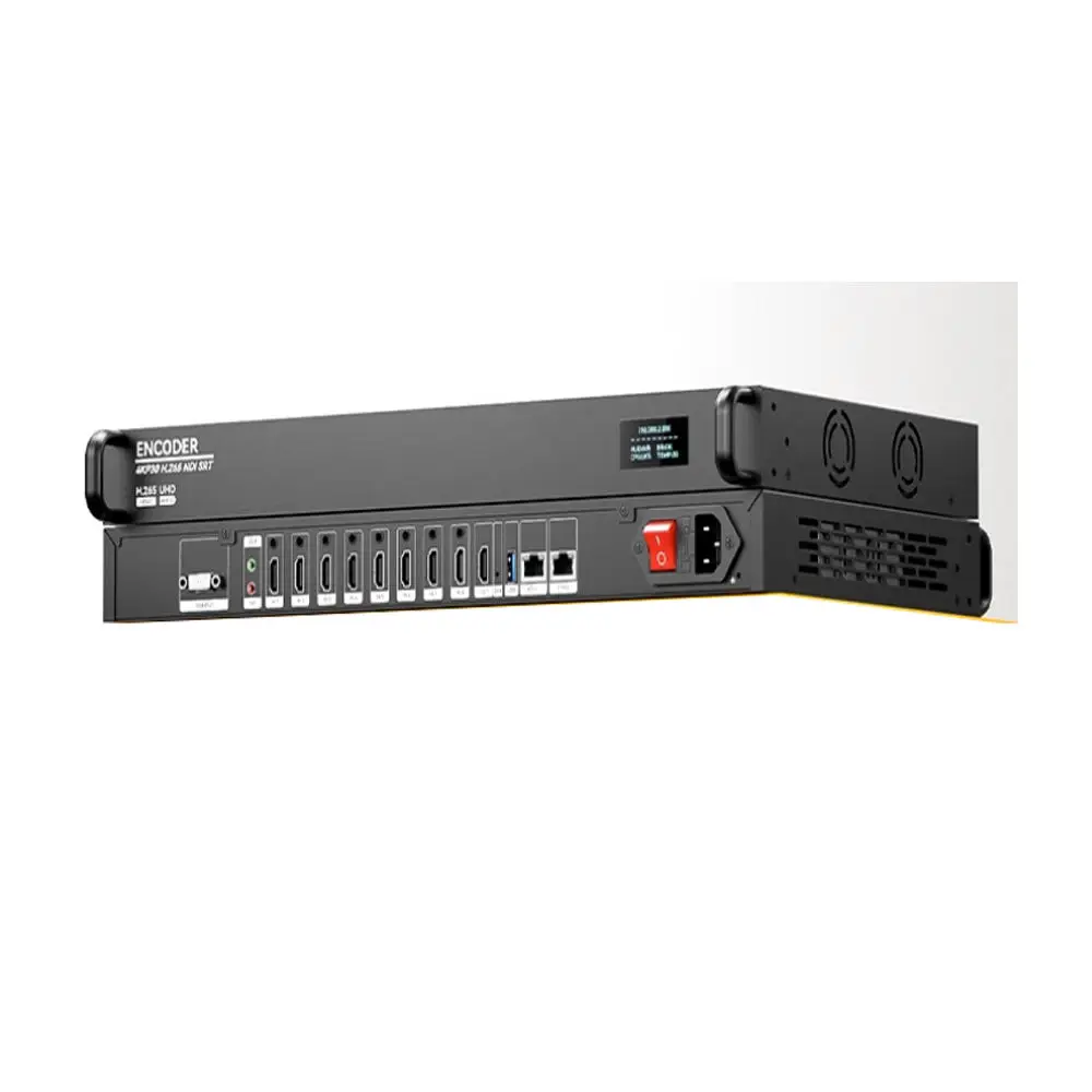 8-channel HD 1080P Video Encoder AAC/MP3 Audio for Headend Systems Supporting RTSP RTMP HLS UDP Protocols IP/VGA Output