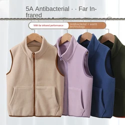 Polar Fleece Vests for Children Autumn Winter Thick Warm Teen Boys Girls Top Outerwear Casual Fashion Kids Waistcoats 4-18 Years